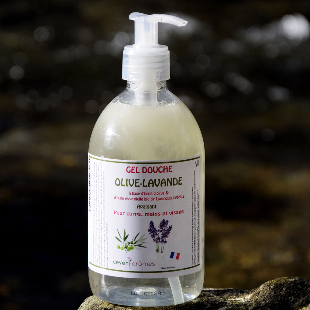 Gel Douche huile d’olive BIO et d’huile essentielle BIO de Lavande